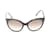 Prada Übergroße Sonnenbrille mit Leopardenmuster Schwarz Kunststoff  ref.994346