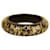 Bracelet jonc Louis Vuitton noir avec paillettes en résine inclusion dorée  ref.994689