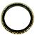 Bracciale rigido Louis Vuitton Thin Inclusion PM nero con paillettes in resina dorata - vista 4
