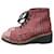 Chanel Burgundy Tweed Lace Up Ankle Boots Multiple colors  ref.996258