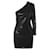 Solace London - Zuri - Robe courte asymétrique à sequins Rayon Noir  ref.996873
