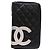 Cartera larga CHANEL Cambon Line Piel de cordero Negro CC Auth th3796 - vista 13