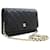 CHANEL Black Classic Wallet On Chain WOC Shoulder Bag Lambskin Leather  ref.997026