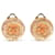 Chanel champagne glitter clips Golden Plastic  ref.997156