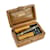 Hermès Hermes Vintage Travel Razor Shaving Set Brown Leather Case Beige  ref.997393