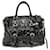 Prada Shopper-Umhängetasche in schwarzer Gaufrè-Farbe Lackleder  ref.997394