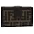 FENDI Zucca Canvas Wallet Black Brown 2251-01692-009 auth 47535  ref.998358