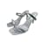 Autre Marque BETTINA VERMILLON  Sandals T.EU 38 leather Silvery  ref.998767