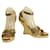 Alaïa Alaia Beige Gray Snakeskin Leather High Heel Wedges Platform Sandals Shoes 40  ref.998912