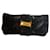 Raro bolso de noche con adornos de strass y cuentas negras de Christian Dior Negro Satén  ref.998931