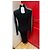 Abito lungo Tommy Hilfiger nero e argento in cotone - vista 3