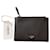 Lancel Zippered card holder 2 EN 1, NINON line in grained cowhide leather. Black  ref.999390