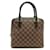 VINTAGE LOUIS VUITTON TRIANA N HANDBAG51155 CHECKED EBONY HAND BAG CANVAS Brown Leather  ref.999901