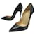 NEW CHRISTIAN LOUBOUTIN PIGALLE SHOES 120 37.5 LEATHER PUMPS SHOES Black  ref.999912