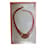 Hermès Colares Vermelho Metal  ref.1007953