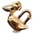 Hermès Amuletos bolsa Dorado Metal  ref.1007960