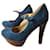 Guess Talons Cuir Turquoise  ref.1008000