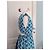 Autre Marque Vestido de algodón turquesa con estampado de tortuga - vista 6