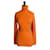 CHANEL Pull orange cachemire superbe T38 TBE  ref.1009014