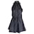 Alaïa Alaia – ausgestellte Bluse mit Kordelzug in der Taille aus schwarzer Seide  ref.1009646