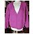 SéZane Suzana Strickjacke Baumwolle Fuchsia Fuschia - Ansicht 2