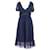 Sandro robe Navy blue Silk  ref.1010080