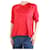 Isabel Marant Red short-sleeved geometric top - size UK 10 Viscose  ref.1010096