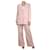 Autre Marque Rosafarbenes Set aus Hose und Blazer mit weitem Bein – Größe UK 8 Pink Tencel  ref.1010117