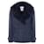 Chanel Flauschige Tweed-Jacke mit CC-Knöpfen Marineblau  ref.1010336