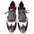 Silvano Lattanzi Lace-up sneakers Black White Grey Light blue Leather  ref.1010352