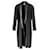 Hermès Schwarzer Oversize-Mantel aus Seidenlammleder Lammfell  ref.1010403