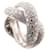POIRAY BRAID RING 4 WHITE GOLD ROWS 18K 128 diamants 2.3CT GOLD RING Silvery  ref.1010560