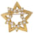 Autres bijoux VINTAGE BROCHE YVES SAINT LAURENT ETOILE METAL DORE ET STRASS STEEL BROOCH STAR Métal Doré  ref.1010577