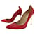 NEUF CHAUSSURES VALENTINO ROCKSTUD ESCARPINS 36.5 37.5 FR CUIR ROUGE SHOES  ref.1010698