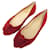 NEUF CHAUSSURES CHRISTIAN LOUBOUTIN LADY GRES BALLERINES 36.5 DAIM SHOES Suede Rouge  ref.1010709