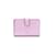 Coach Mittelgroße Geldbörse aus Leder mit Reißverschluss Pink  ref.1010744