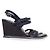 Chanel, Zeppe in pelle blu scuro - vista 5