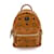 MCM X-Mini Stark Bebe Boo Side Studs Leather Backpack Cognac Orange  ref.1011483