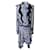 Coach floral dress Black White Blue Multiple colors Silk  ref.1011507