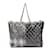 Chanel Quilted Funny Tweed Patchwork Tote Grey Plastic  ref.1011537