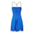 Robe courte en soie Versace Bleu  ref.1012364