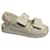 Prada Padded nappa sandals Beige Leather  ref.1013358