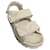 Prada Padded nappa sandals Beige Leather  ref.1013359