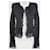 Balmain  Fringe-trimmed tweed jacket Black  ref.1013657