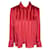 Yves Saint Laurent SAINT LAURENT ALL OVER POLKA DOTS SILK SHIRT Dark red  ref.1013706