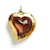 Yves Saint Laurent Vintage Amber Heart Golden Metal Resin  ref.1013711