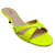 L'Agence Neon Yellow Alesia Criss Cross Slide Sandals Leather  ref.1013868