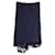 Chloé Eyelet-Embellished Tasseled Scarf in Navy Blue Wool  ref.1013951
