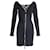 Temperley London Mini-robe avec insert en dentelle en soie noire  ref.1013972