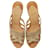 Christian Louboutin Nude Crepon 100 Fabric Espadrille Platform Wedge Sandals 38 Beige Cotton  ref.1014245